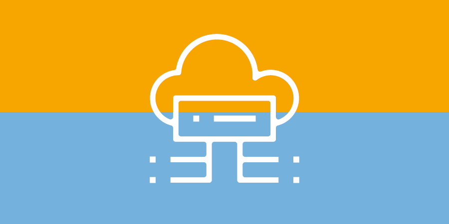 Netzwerktechnik - Hosting in der Cloud - Symbol